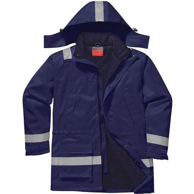 BizFlame Mens Flame Resistant Antistatic Winter Jacket Navy 2XL