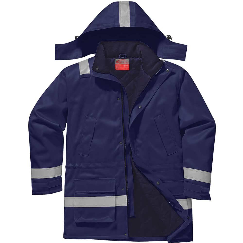 BizFlame Mens Flame Resistant Antistatic Winter Jacket Navy 3XL - Image 1
