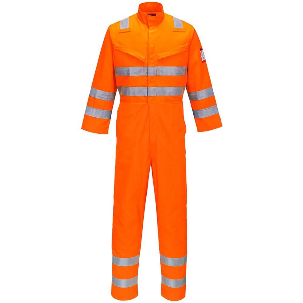 Araflame Hi Vis Flame Resistant Overall Orange L 32" - Image 1