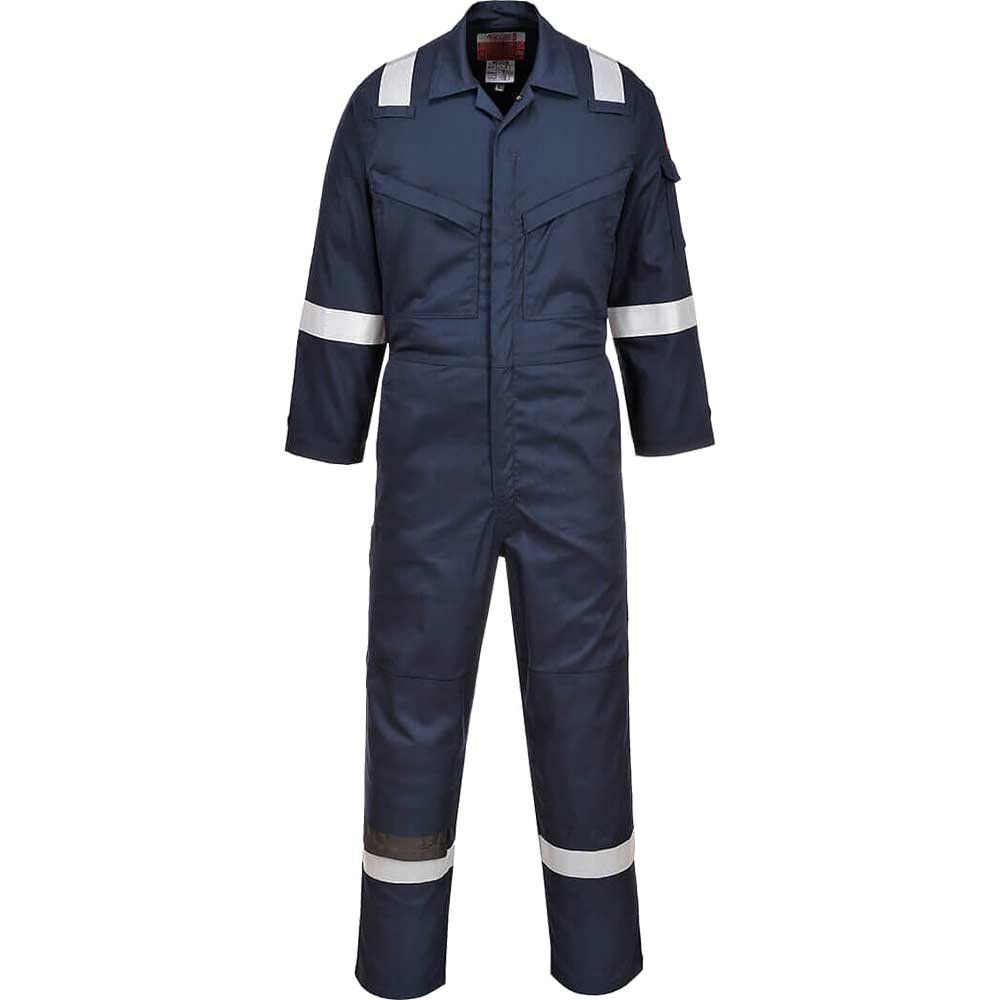 BizFlame Insect Repellent Flame Resistant Coverall Navy XL 31" - Image 1
