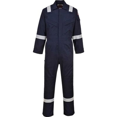 BizFlame Mens Flame Resistant Super Lightweight Antistatic Coverall Navy Blue 4XL 32"