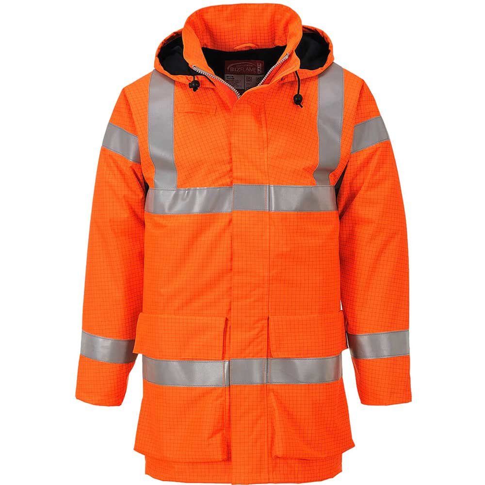 BizFlame Hi Vis Flame Resistant Rain Multi Lite Jacket Orange M - Image 1