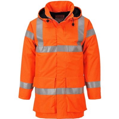 BizFlame Hi Vis Flame Resistant Rain Multi Lite Jacket Orange S