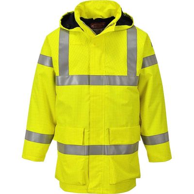 BizFlame Hi Vis Flame Resistant Rain Multi Lite Jacket Yellow S