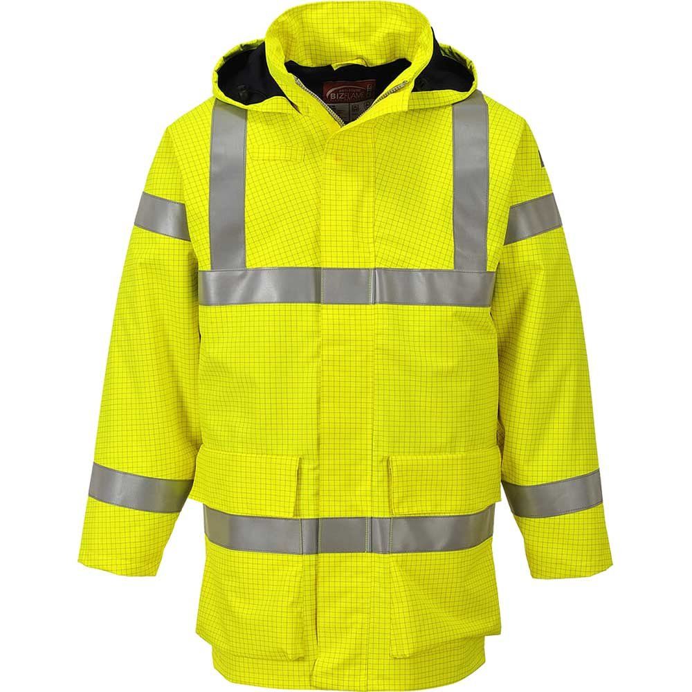 BizFlame Hi Vis Flame Resistant Rain Multi Lite Jacket Yellow 2XL - Image 1