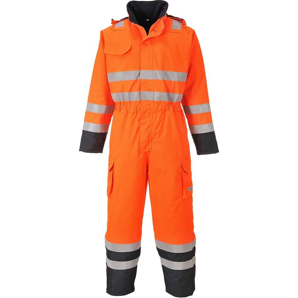 BizFlame Hi Vis Flame Resistant Rain Multi Coverall Orange / Navy S - Image 1