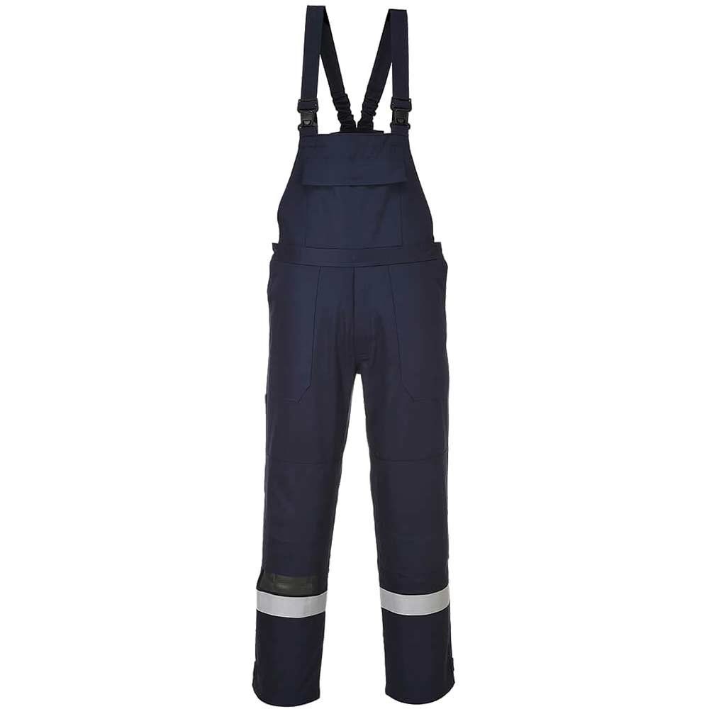 BizFlame Plus Mens Flame Resistant Bib and Brace Navy 2XL - Image 1