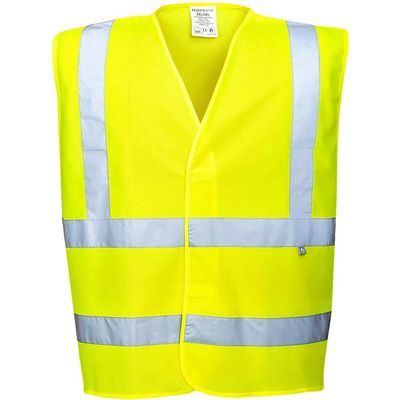 BizFlame Hi Vis Flame Retardant Treated Vest Yellow 4XL / 5XL