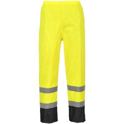 Classic Hi Vis Contrast Rain Trousers Yellow / Black 2XL