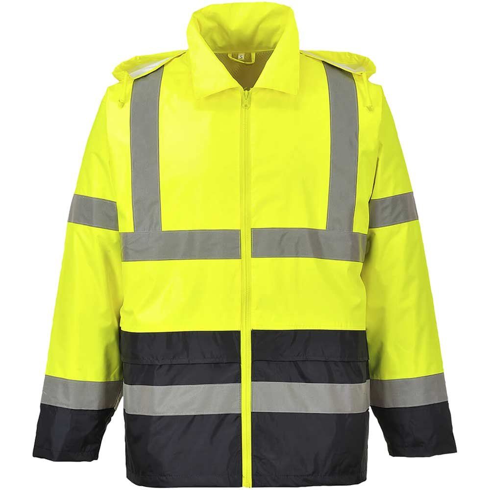 Classic Hi Vis Contrast Rain Jacket Yellow / Black XL - Image 1