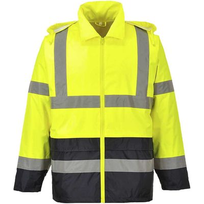 Classic Hi Vis Contrast Rain Jacket Yellow / Black XL