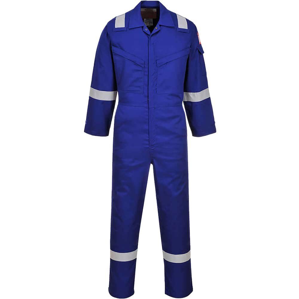 Araflame Silver Flame Resistant Coveralls Royal Blue 46" 31" - Image 1