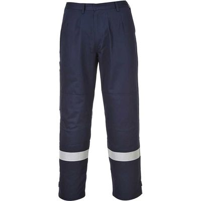 BizFlame Plus Mens Flame Resistant Trousers Navy Blue M 34"