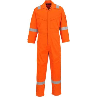 Araflame Silver Flame Resistant Coveralls Orange 52" 31"