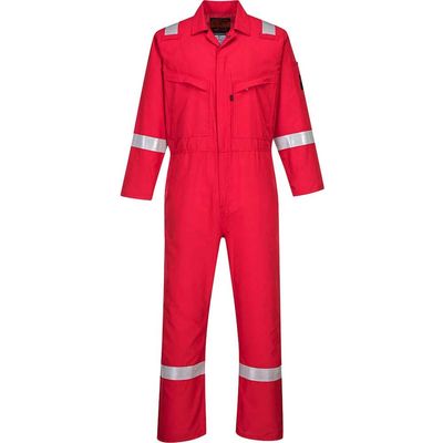 Araflame Silver Flame Resistant Coveralls Red 48" 31"