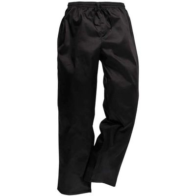 Portwest C070 Drawstring Chef Trousers Black 2XS 33"
