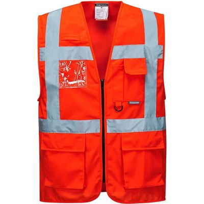 Portwest Berlin Hi Vis Executive Vest Red L