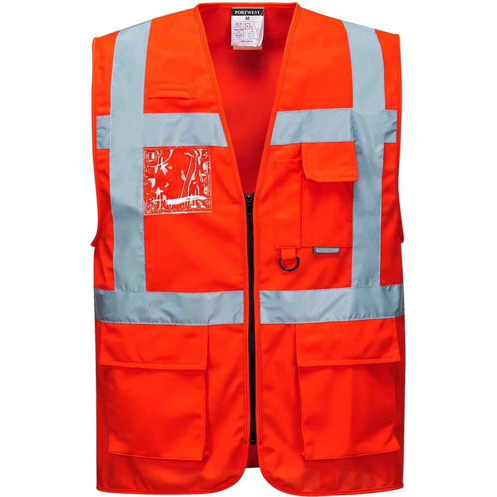 Portwest Berlin Hi Vis Executive Vest Red 3XL - Image 1