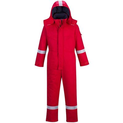 BizFlame Mens Flame Resistant Antistatic Winter Overall Red M 32"