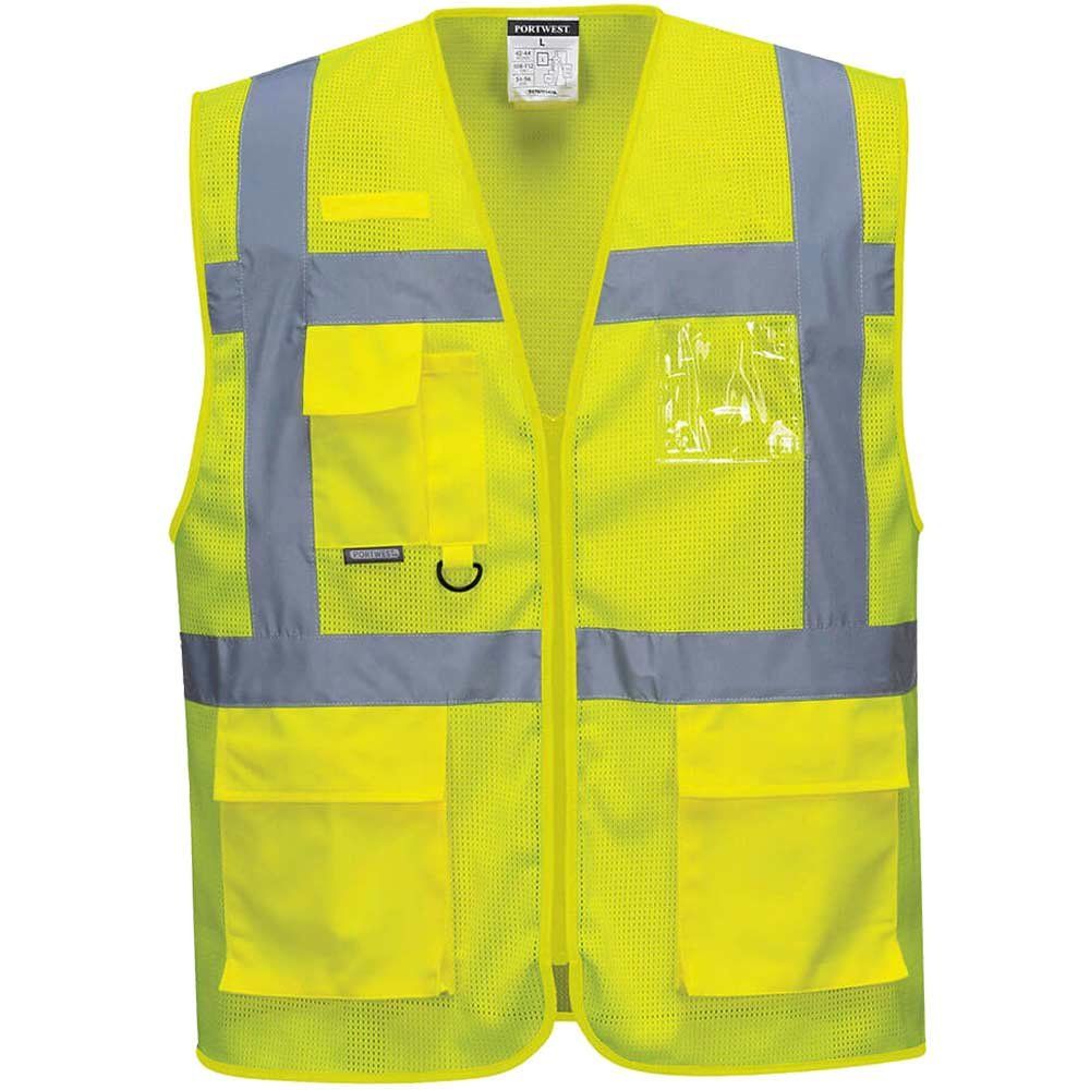Portwest Athens Hi Vis MeshAir Executive Vest Yellow 3XL - Image 1