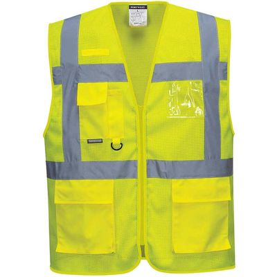 Portwest Athens Hi Vis MeshAir Executive Vest Yellow 3XL