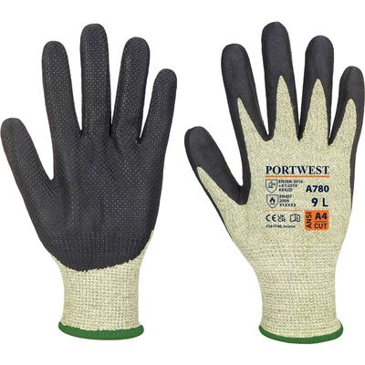 Portwest Arc Grip Flame Resistant Gloves Green / Black XL Pack of 1