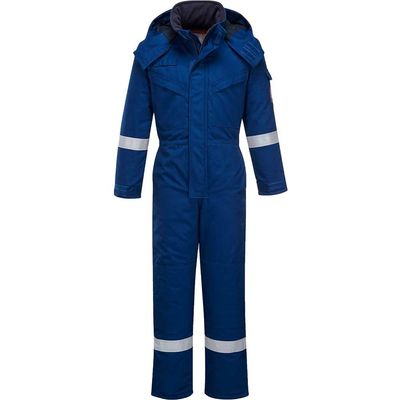 BizFlame Mens Flame Resistant Antistatic Winter Overall Royal Blue L 32"