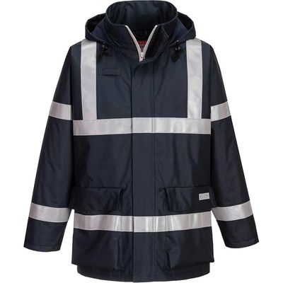 BizFlame Rain Anti Static Flame Resistant Jacket Navy L
