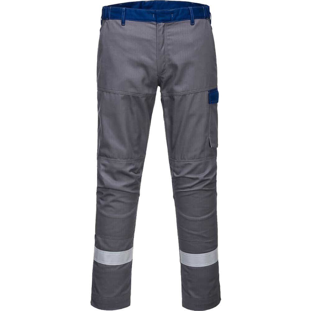 BizFlame Ultra Two Tone Flame Resistant Trousers Grey 33" 31" - Image 1