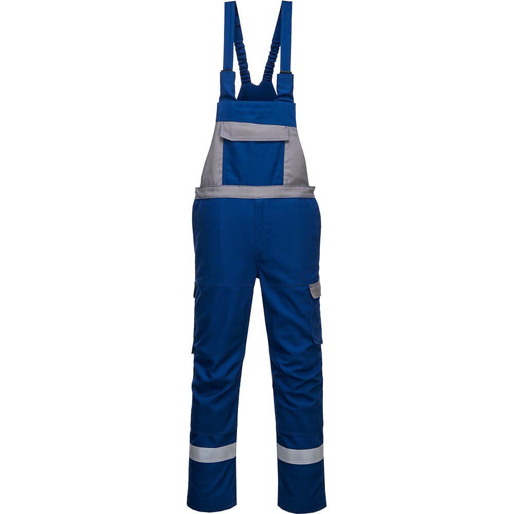 BizFlame Ultra Two Tone Bib and Brace Royal Blue 3XL 31" - Image 1