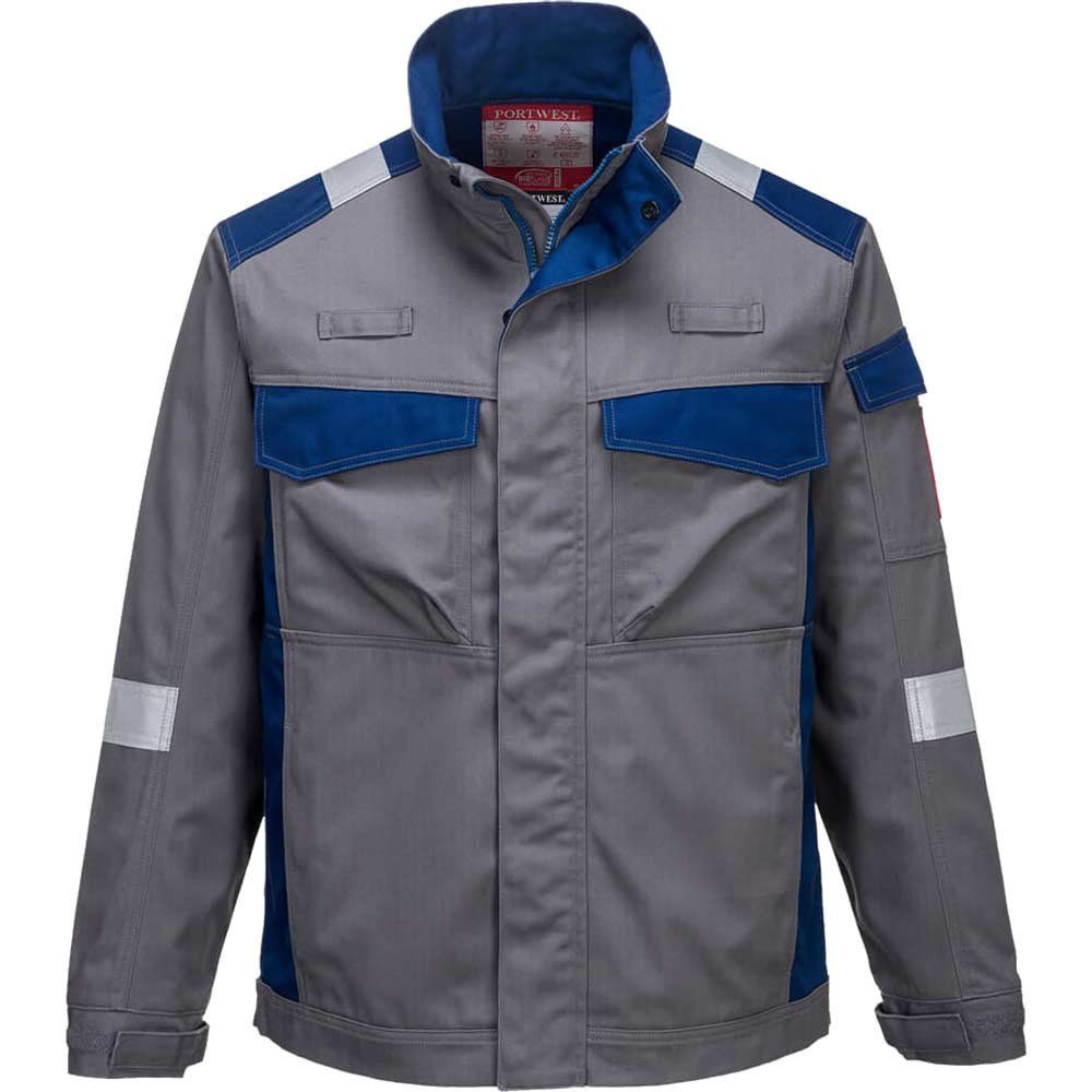 BizFlame Ultra Two Tone Flame Resistant Jacket Grey XL - Image 1
