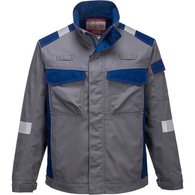 BizFlame Ultra Two Tone Flame Resistant Jacket Grey 2XL