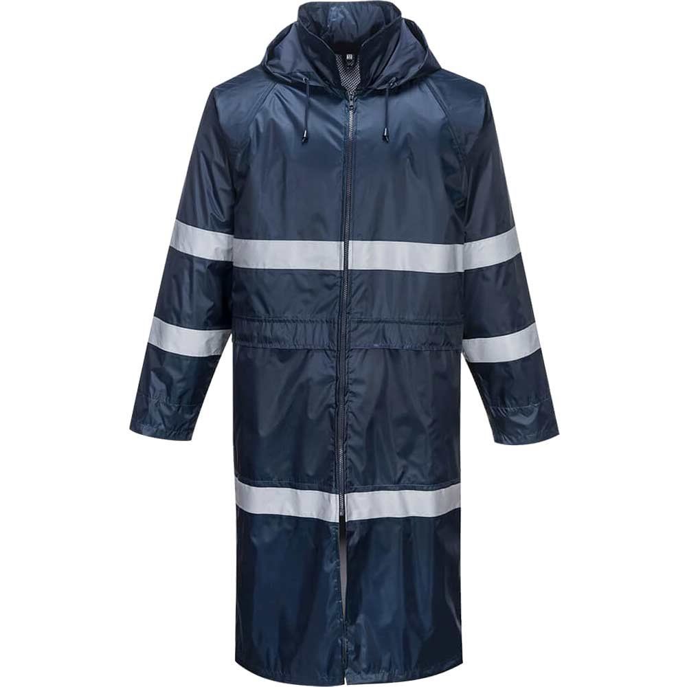Portwest Classic Iona Rain Coat Navy L - Image 1