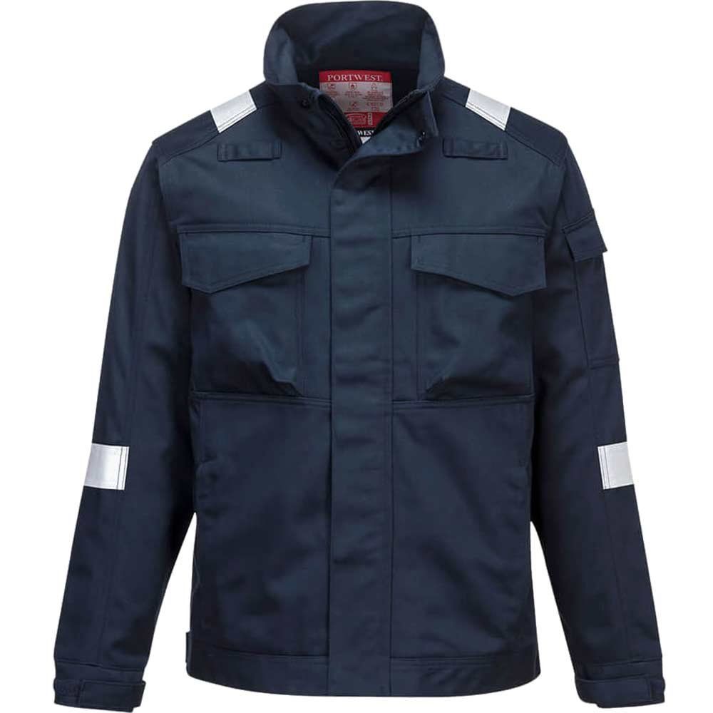 BizFlame Ultra Two Tone Flame Resistant Jacket Navy 2XL - Image 1