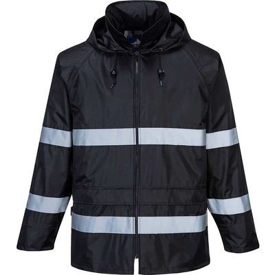 Portwest Classic Iona Mens Rain Jacket Black 2XL