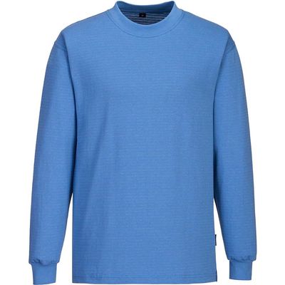 Portwest Anti Static ESD Long Sleeve T Shirt Blue M