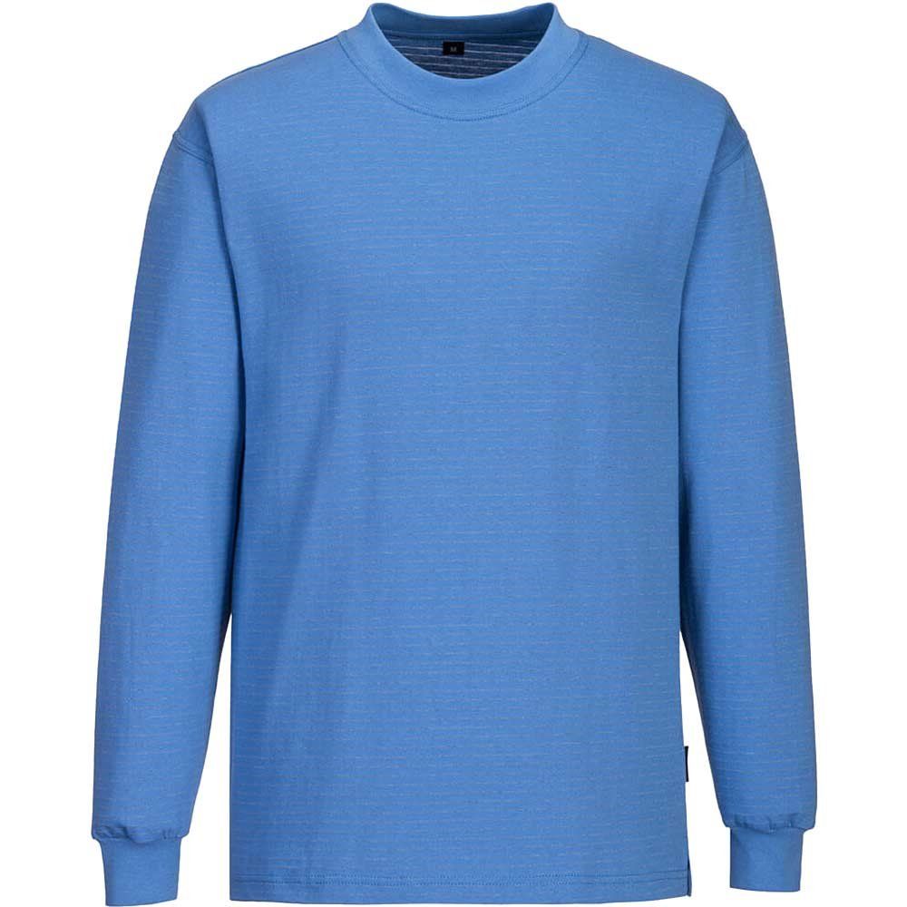 Portwest Anti Static ESD Long Sleeve T Shirt Blue XL - Image 1
