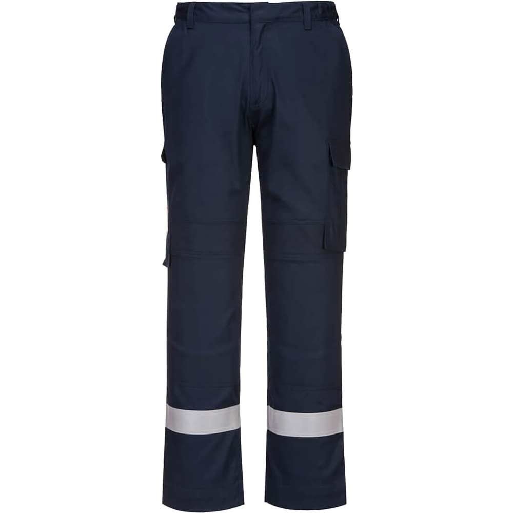 BizFlame Lightweight Stretch Panelled Trousers Navy M 31" - Image 1