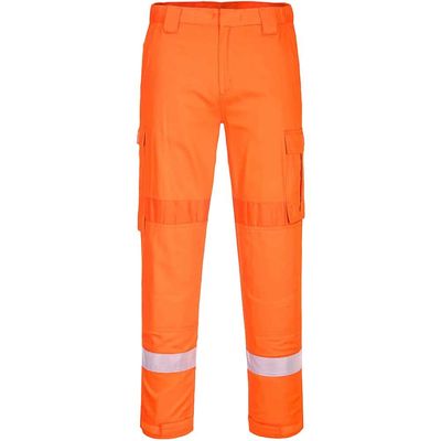BizFlame Lightweight Stretch Panelled Trousers Orange 2XL 31"