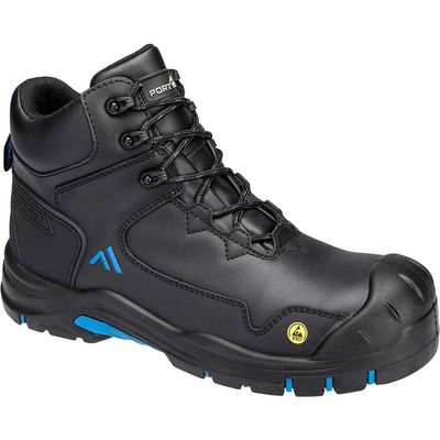 Portwest Apex Composite Mid ESD Safety Boots Black / Blue Size 9