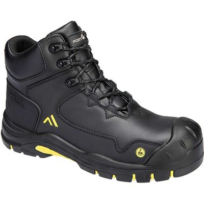 Portwest Apex Composite Mid ESD Safety Boots Black / Yellow Size 11