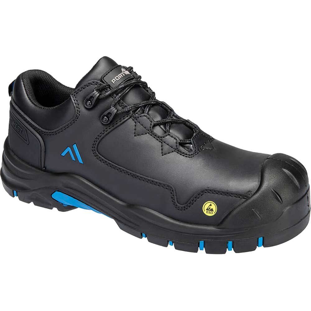 Portwest Apex Compositelite ESD Safety Shoes Black / Blue Size 4 - Image 1