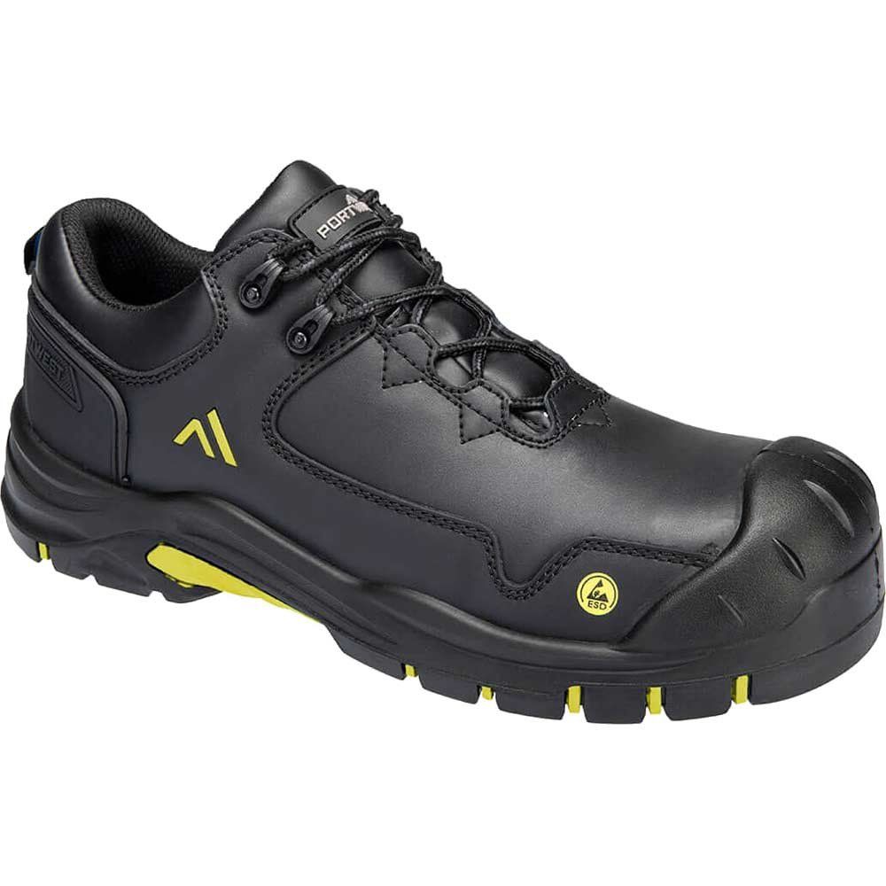 Portwest Apex Compositelite ESD Safety Shoes Black / Yellow Size 5 - Image 1