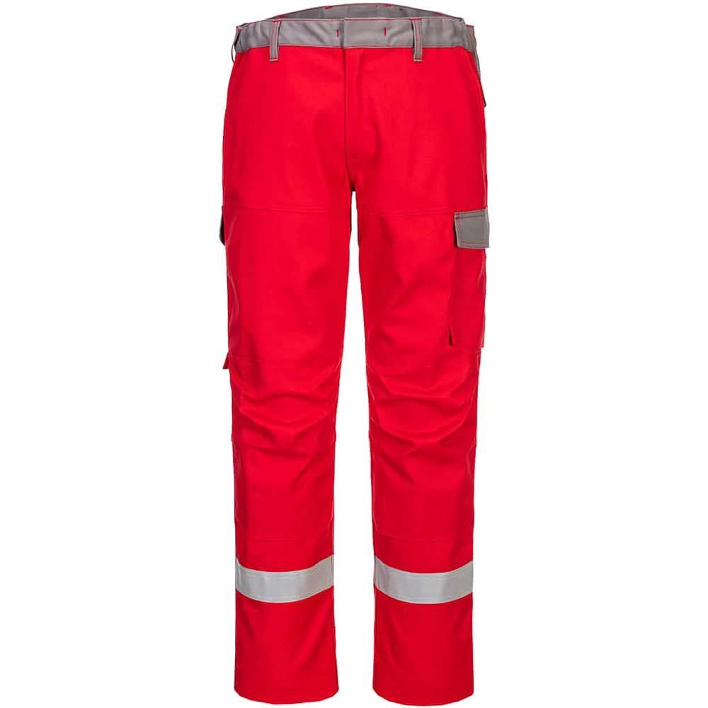 BizFlame Ultra Two Tone Flame Resistant Trousers Red 30" 31" - Image 1