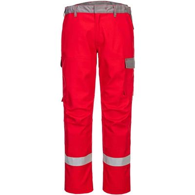 BizFlame Ultra Two Tone Flame Resistant Trousers Red 30" 31"