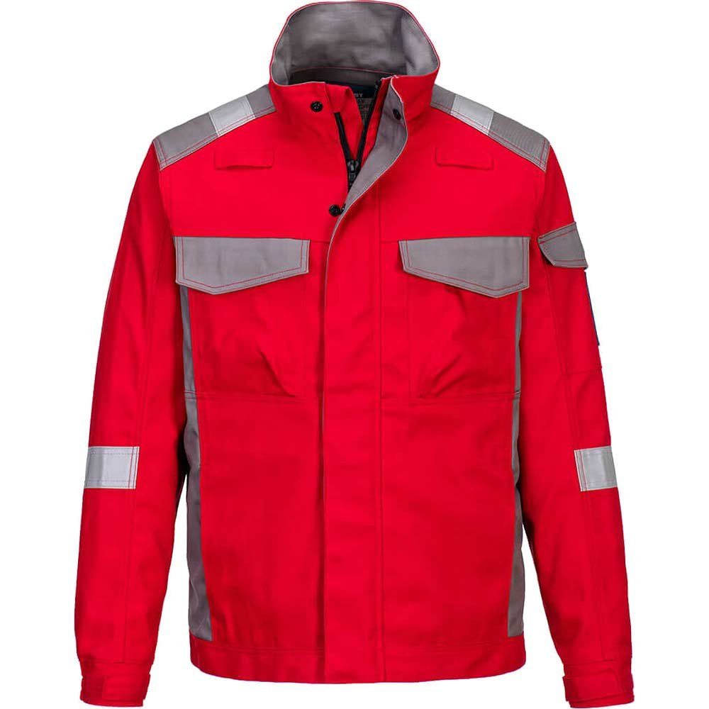 BizFlame Ultra Two Tone Flame Resistant Jacket Red L - Image 1