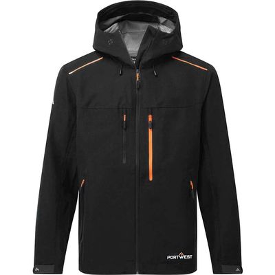 Portwest Breathable Waterproof Shell Rain Jacket Black L
