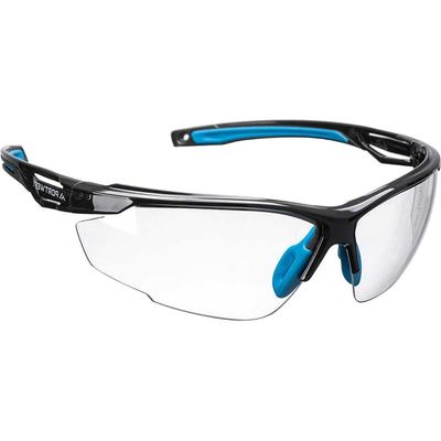 Portwest Anthracite KN Safety Glasses Black Clear