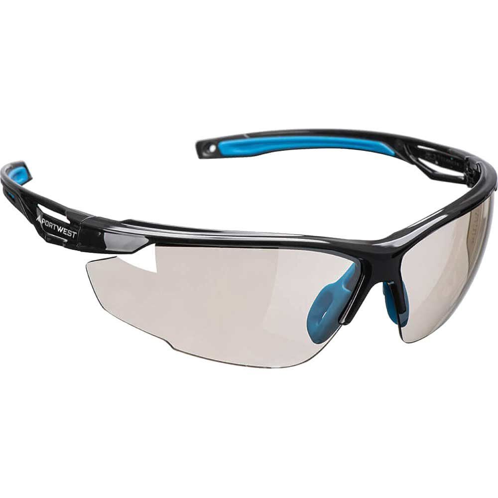 Portwest Anthracite KN Safety Glasses Black Mirror - Image 1