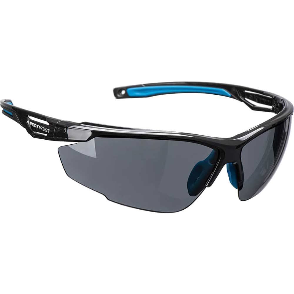 Portwest Anthracite KN Safety Glasses Black Smoke - Image 1